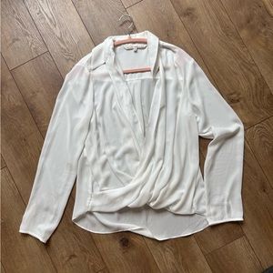 Rachel Roy size 10 white blouse